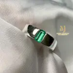 Natural Emerald Ring in 925 Sterling Silver | Handmade Green Gemstone Jewelry
