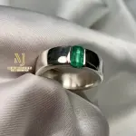 Natural Emerald Ring in 925 Sterling Silver | Handmade Green Gemstone Jewelry