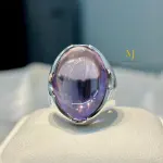 Amethyst Ring Solid 925 Silver Handmade Cabochon Bezel Setting Artisan Jewelry