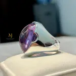 Amethyst Ring Solid 925 Silver Handmade Cabochon Bezel Setting Artisan Jewelry