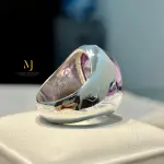 Amethyst Ring Solid 925 Silver Handmade Cabochon Bezel Setting Artisan Jewelry