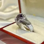 Amethyst Ring 925 Sterling Silver Asscher Cut Wire Wrapped Handmade Jewelry