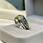 Natural Peridot Ring in 925 Sterling Silver | Handmade Green Gemstone Jewelry
