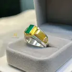 Natural Emerald Ring in 925 Silver | Gold Plated Handmade Gemstone Jewelry