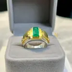 Natural Emerald Ring in 925 Silver | Gold Plated Handmade Gemstone Jewelry