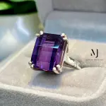 Natural Amethyst Ring in 925 Sterling Silver | Handmade Faceted Gem Jewelry