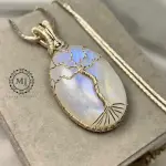 Moonstone Tree of Life Pendant Necklace | 925 Silver Handmade Wire Wrapped Gift