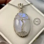 Moonstone Tree of Life Pendant Necklace | 925 Silver Handmade Wire Wrapped Gift