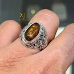 Natural Fire Agate Ring Sterling Silver Handmade Engraved Gemstone Jewelry
