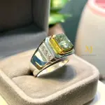 Radiant Cut Moissanite Ring Sterling Silver Gold Bezel Handmade 925 Jewelry