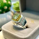 Radiant Cut Moissanite Ring Sterling Silver Gold Bezel Handmade 925 Jewelry