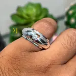 Moissanite Ring Sterling Silver Handmade Band 925 Silver High Polish Unisex