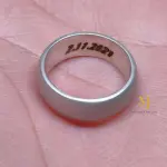 Sterling Silver Matte Band Ring Handmade Brushed Finish Custom Engraved Gift
