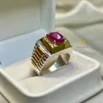 Natural Ruby Ring Sterling Silver Handmade Rhodium Gold Plated Statement Gift