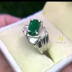 Natural Emerald Ring Oval Cut 925 Sterling Silver Handmade Statement Jewelry