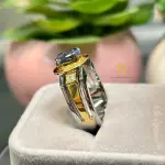 Natural Blue Sapphire Ring • Sterling Silver • Gold Plated • Handmade Jewelry