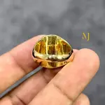 Natural Ruby Sterling Silver Ring • Gold Plated Handmade Men’s Statement Jewelry
