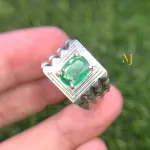 Natural Emerald Ring - Handmade Sterling Silver 925 Ring - May Birthstone Gift