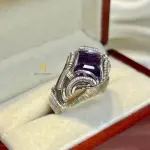 Amethyst Ring 925 Sterling Silver Asscher Cut Wire Wrapped Handmade Jewelry