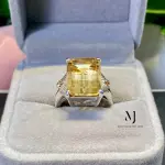 Natural Citrine Ring Sterling Silver 925, Best Gift For Her, Fancy cut Citrine