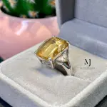 Natural Citrine Ring Sterling Silver 925, Best Gift For Her, Fancy cut Citrine