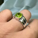 Natural Peridot Ring Sterling Silver 925 Handmade Peridot Jewelry | August Birthstone