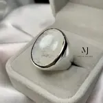 Natural Moonstone Ring Sterling Silver 925 Handmade Statement Jewelry for Men