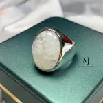 Natural Moonstone Ring Sterling Silver 925 Handmade Statement Jewelry for Men