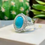 Natural Turquoise Sterling Silver 925 Handmade Ring For Men - Real Feroza Ring.