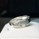 Natural Indicolite Tourmaline Sterling Silver 925 Handmade Hand Engraved Ring.
