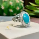 Natural Turquoise Sterling Silver 925 Handmade Ring For Men - Real Feroza Ring.
