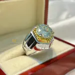 Moissanite Sterling Silver Ring For Men - Moissanite Ring - Special Gift For Him