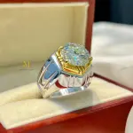 Moissanite Sterling Silver Ring For Men - Moissanite Ring - Special Gift For Him