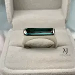 Indicolite Tourmaline Sterling Silver Handmade Ring - Unisex Tourmaline Ring
