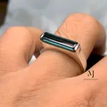 Indicolite Tourmaline Sterling Silver Handmade Ring - Unisex Tourmaline Ring