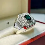 Natural Indicolite Tourmaline Sterling Silver Handmade Ring For Men - Best Gift