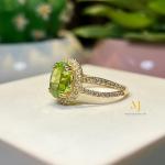 Natural Peridot Solid Gold Ring For Her - Special Gift For Her