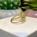 Natural Peridot Solid Gold Ring For Her - Special Gift For Her